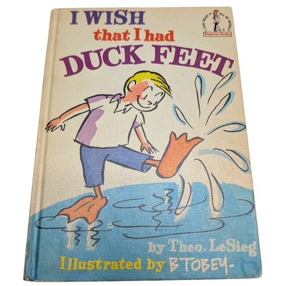 Dr. Seuss Other - I Wish That I Had Duck Feet Dr Seuss Theo LeSieg Beginner Book Hardcover Vintage